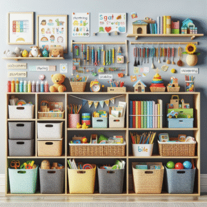 dicas de organização de materiais infantis para facilitar a rotina