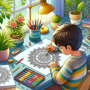 colorir mandalas para crianças: relaxamento e concentração