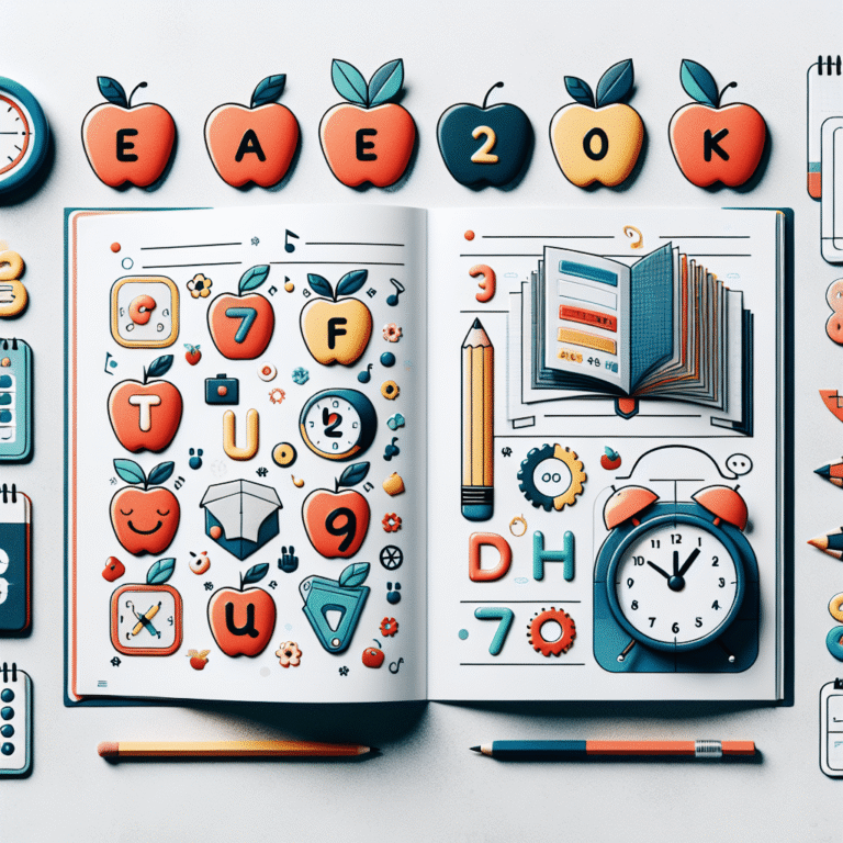 Planilhas educativas para ensinar letras e números às crianças